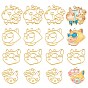 Alloy Open Back Bezel Pendants, For DIY UV Resin, Epoxy Resin, Pressed Flower Jewelry, Cat Shape