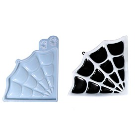 Halloween Theme DIY Spider Web Pendant Decoration Silicone Molds, Resin Casting Molds, for UV Resin, Epoxy Resin Craft Making