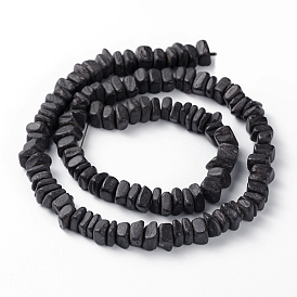Natural Coconut Nugget Bead Strands, 6~9x2~6.5mm, Hole: 1mm, about 102pcs/strand, 16.9 inch