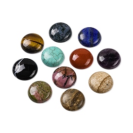 Gemstone Cabochons, Flat Round