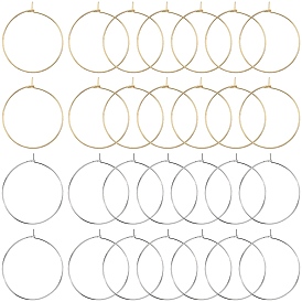160 шт. 2 цвета 316 хирургическая нержавеющая сталь бокалы подвески кольца, обручание серьги, DIY материал для баскетбола обруча серьги жены