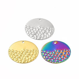 Ion Plating(IP) 
304 Stainless Steel Pendants, Oval