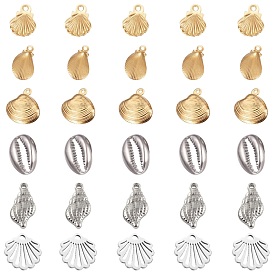 304 Stainless Steel Charms, Shell
