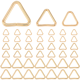 300 шт. 3 стили треугольник 304 кольца из нержавеющей стали, застежка-молния, подходит для просверленных бусин, тесьма, обвязочные мешки