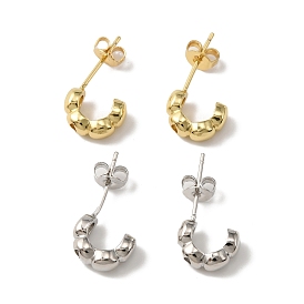 Латунные серьги-гвоздики c-образной формы для женщин