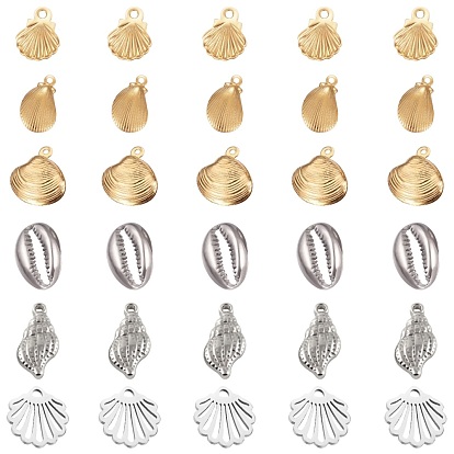 304 Stainless Steel Charms, Shell