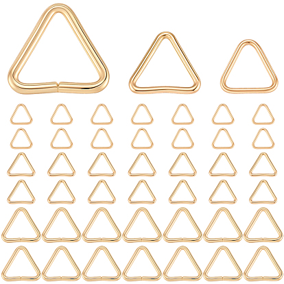 300 шт. 3 стили треугольник 304 кольца из нержавеющей стали, застежка-молния, подходит для просверленных бусин, тесьма, обвязочные мешки
