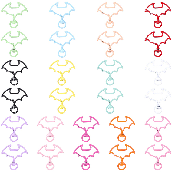 26 шт. 13 цветные напыленные сплавные застежки-скобы, летучая мышь