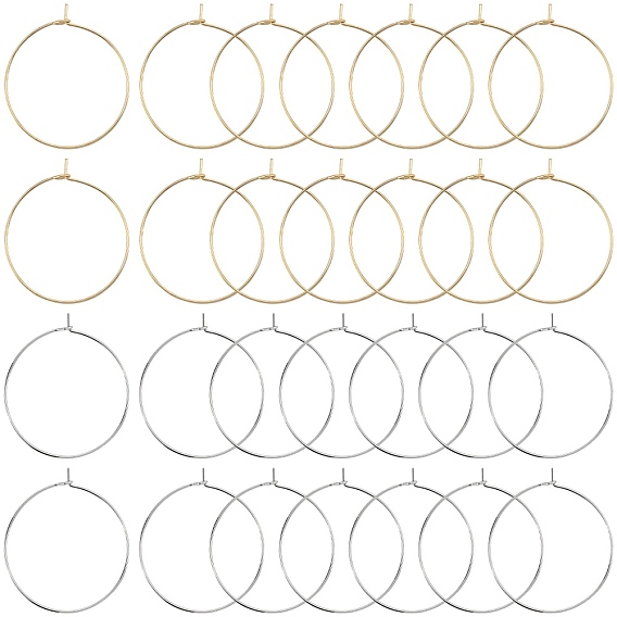 160 шт. 2 цвета 316 хирургическая нержавеющая сталь бокалы подвески кольца, обручание серьги, DIY материал для баскетбола обруча серьги жены