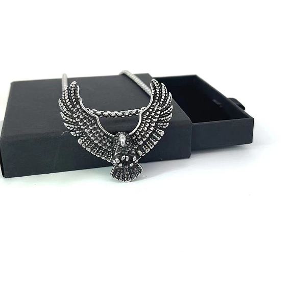 Мужские ожерелья из нержавеющей стали с подвеской в виде орла в стиле панк