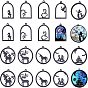 Acrylic Open Back Bezel Pendants, For DIY UV Resin, Epoxy Resin, Pressed Flower Jewelry, Mixed Shapes