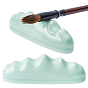 Porcelain Chinese Calligraphy Brush Pen Holder, Mountain Shape