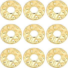 24 шт. экологически чистые латунные соединительные подвески, без кадмия и без свинца, пончик / пи-диск, неровный