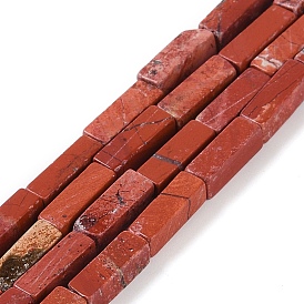 Natural Red Jasper Beads Strands, Cuboid