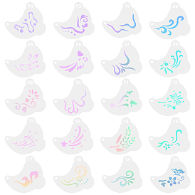 Трафареты для татуировок домашних животных, для рисования лица, временное художественное оформление тела, с кольцом сплава