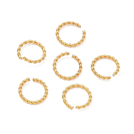 Латунные витые открытые прыжковые кольца, круглые, долговечный, без свинца и без кадмия, стойки покрытие