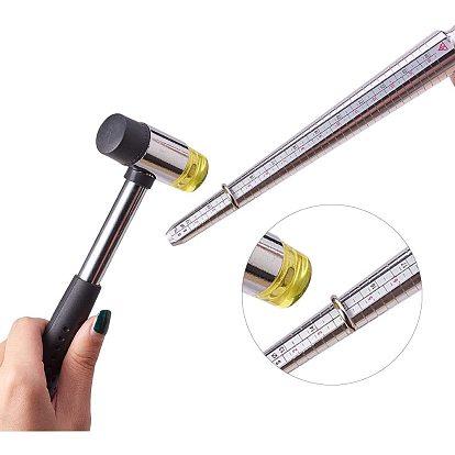Ring Measuring Tool Sets, Installable Two Way Rubber Hammers, Wood Ring Sizers Professional Model