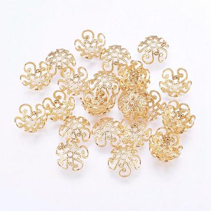 Long-Lasting Plated Brass Bead Caps, 5-Petal