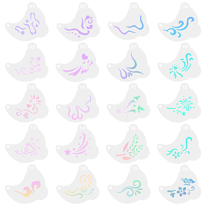 Трафареты для татуировок домашних животных, для рисования лица, временное художественное оформление тела, с кольцом сплава