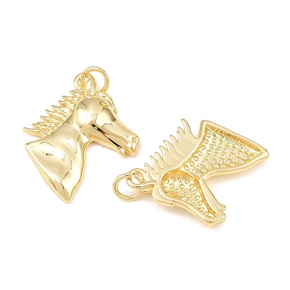 Латунные подвески, долговечные подвески в виде лошадей с покрытием, стойки покрытие, без свинца и без кадмия