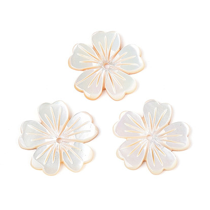 Резные подвески из натуральных желтых ракушек, 