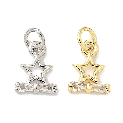 Латунные микро проложить кубического циркония подвески, звезды прелести, с целью перехода в кольце, долговечный, без кадмия и без свинца, стойки покрытие