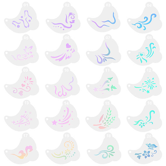 Трафареты для татуировок домашних животных, для рисования лица, временное художественное оформление тела, с кольцом сплава