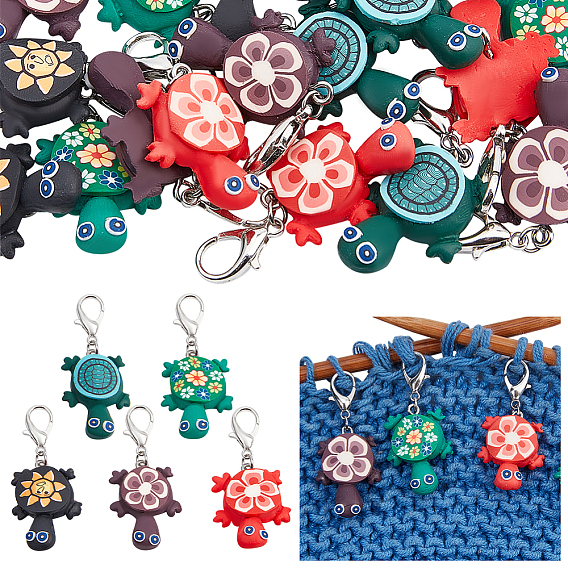 20шт. Черепаховый кулон ручной работы из полимерной глины, маркер для петель