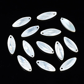 Natural White Shell Pendants, Petaline