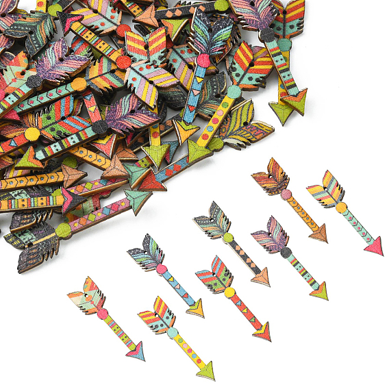 Печатные подвески дерева, очарование стрелы, случайный образец