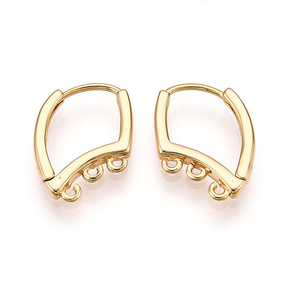 Латунная серьга-кольцо, без свинца, без никеля и без кадмия