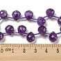 Natural Amethyst Beads Strands, Faceted, Top Drilled, Teardrop