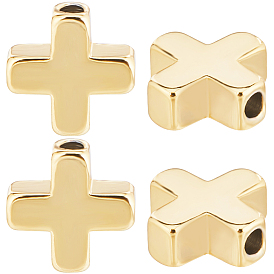 60 латунные бусины шт., крестик