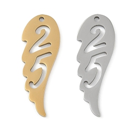 304 Stainless Steel Pendants, Wing Charms