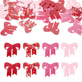 24шт. 4 цвета пайеток акриловые подвески для бокалов, бокал маркер, бантом