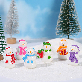 Рождественские украшения снеговика из смолы, аксессуары для кукольного домика с микро-ландшафтом, притворяясь опорными украшениями