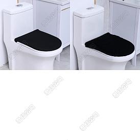 2pcs 2 styles housse anti-poussière pour abattant de toilette en polyester/velours, couvercle de réservoir de toilette, housses de meubles