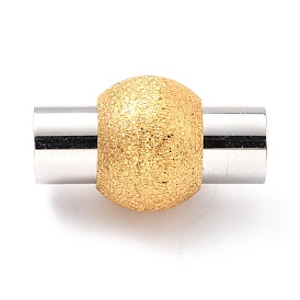 Ion Plating(IP) 304 Stainless Steel Magnetic Clasps with Glue-in Ends, Column