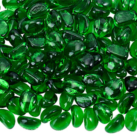 450G Transparent Glass Beads, No Holes, Cashew Nut