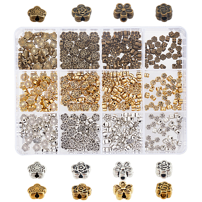 Tibetan Style Alloy Flower Beads