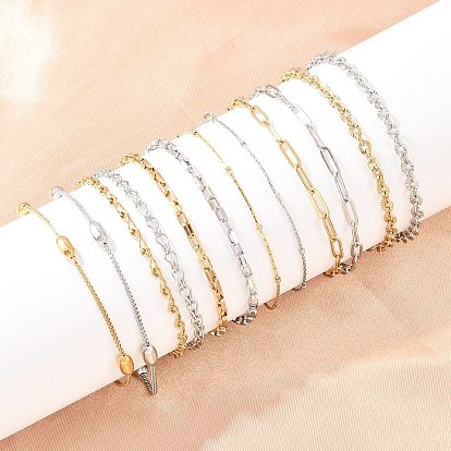 201 браслеты-цепочки из нержавеющей стали для женщин