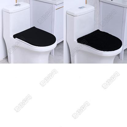 2pcs 2 styles housse anti-poussière pour abattant de toilette en polyester/velours, couvercle de réservoir de toilette, housses de meubles