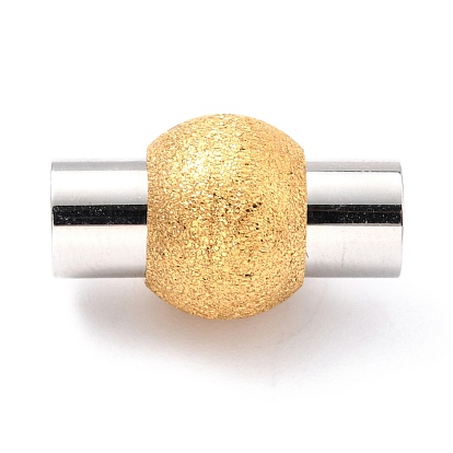 Ion Plating(IP) 304 Stainless Steel Magnetic Clasps with Glue-in Ends, Column