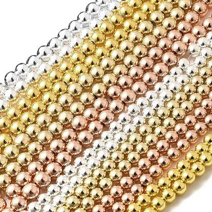 Гальванические нити синтетических магнитных гематитовых бусин, класс AAA, круглые