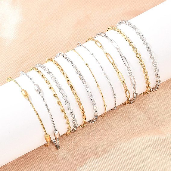 201 браслеты-цепочки из нержавеющей стали для женщин