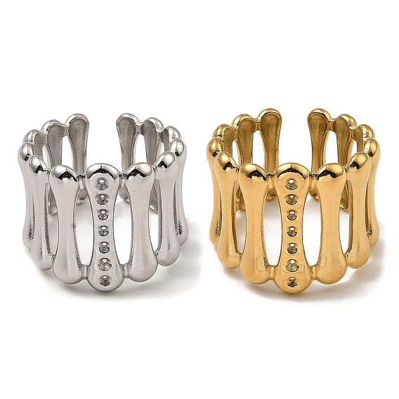 304 открытые манжеты из нержавеющей стали, бамбук