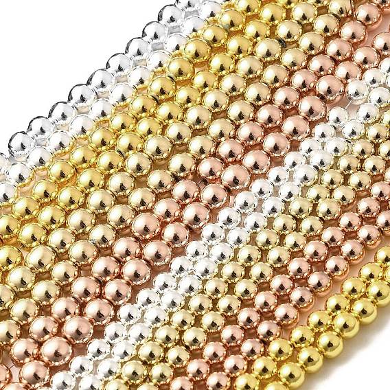 Гальванические нити синтетических магнитных гематитовых бусин, класс AAA, круглые