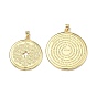 Латунные подвески, Плоское круглое украшение с амулетами «Молитва Господня»., долговечный, без кадмия и без свинца, стойки покрытие