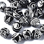 Food Grade Eco-Friendly Silicone Beads, Printed, Round