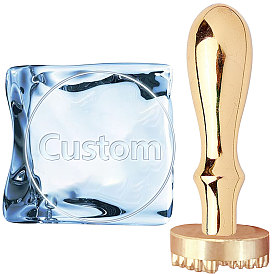 1головка штампа из латуни ПК, для сургучной печати, с ручкой-штампом из латунной сургучной печати, золотые